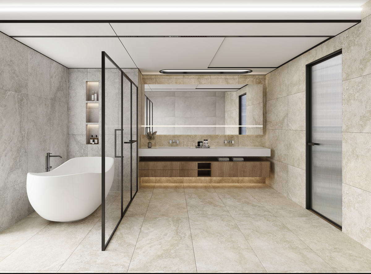 TRAVERTINE CROSS CREMA-2