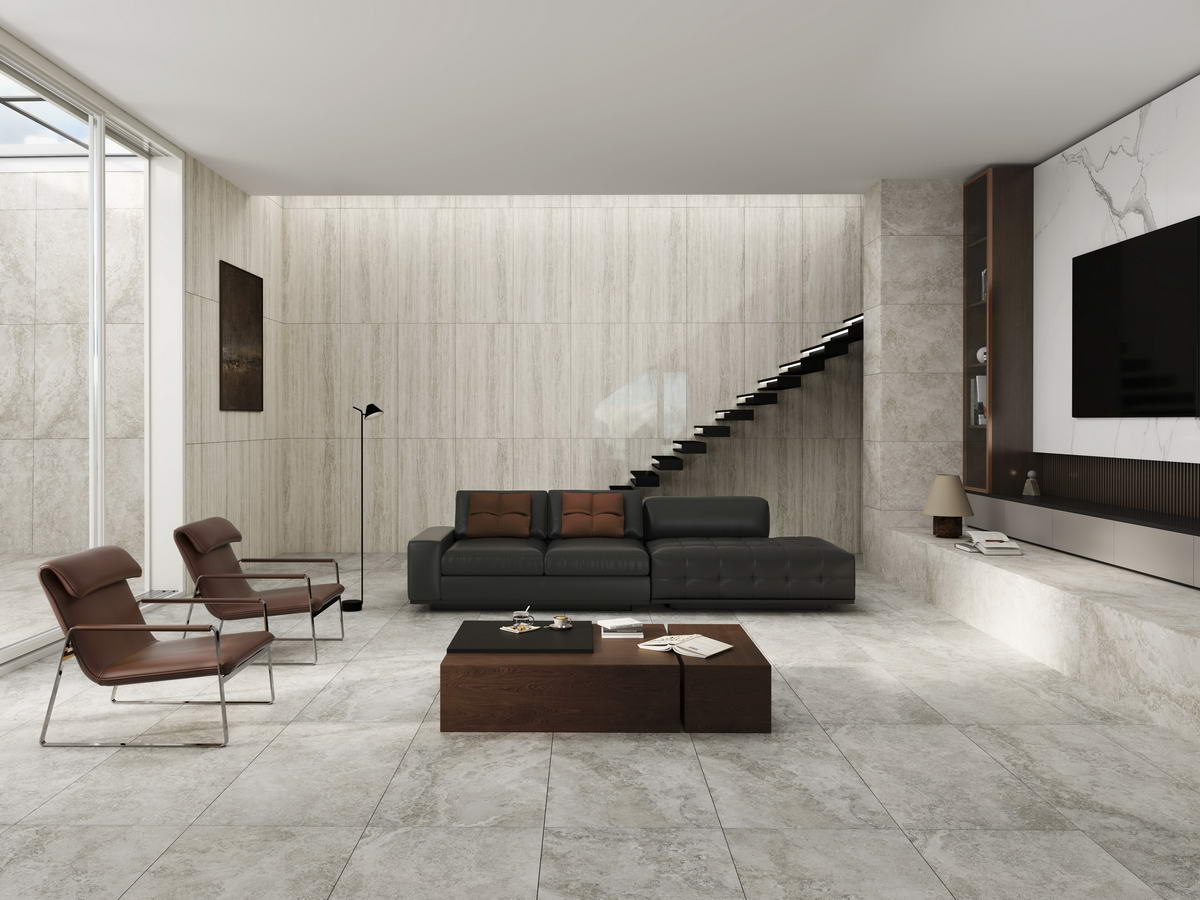 TRAVERTINE VEIN CLASSICO+CROSS SILVER